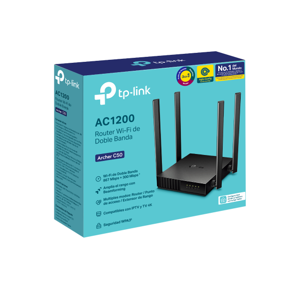 TP-Link Archer C50 – Router Wi-Fi de Doble Banda AC1200