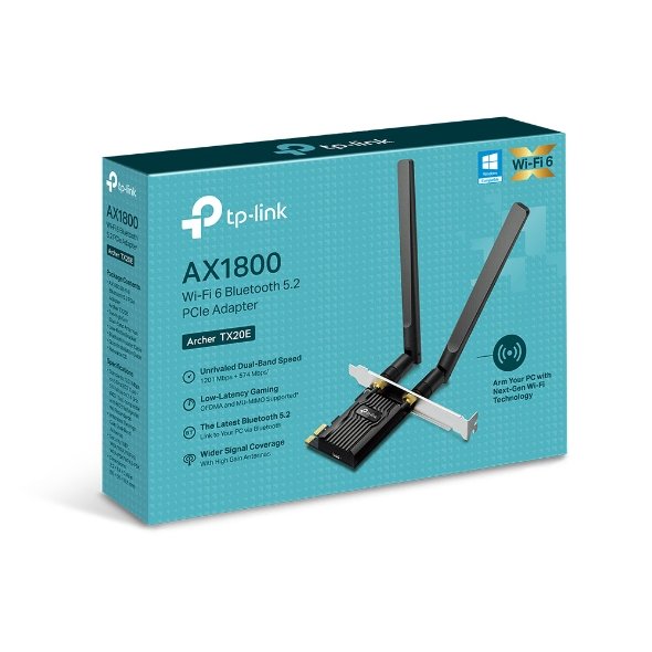 TP-Link Archer TX20E - Tarjeta de Red WiFi 6 PCIe AX1800
