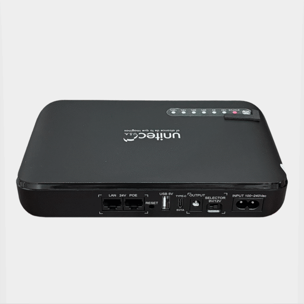 Mini UPS PoE Unitec 830P-LFP 20.000mAh – Respaldo Portátil para Dispositivos de Red