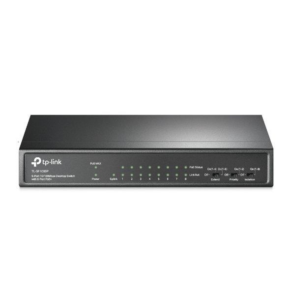 TP-Link TL-SF1009P - Switch Fast Ethernet 9 Puertos con 8 Puertos PoE (IEEE 802.3af)