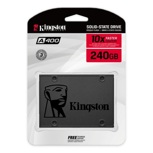 Disco Sólido Interno Kingston A400 240GB – SSD 2.5" SATA III