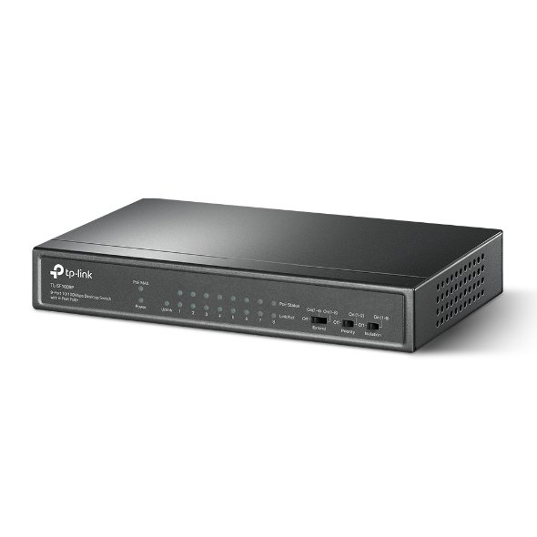 TP-Link TL-SF1009P - Switch Fast Ethernet 9 Puertos con 8 Puertos PoE (IEEE 802.3af)