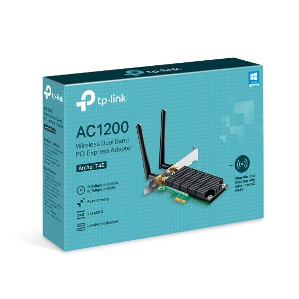 TP-Link Archer T4E - Tarjeta de Red WiFi PCIe AC1200 Dual Band