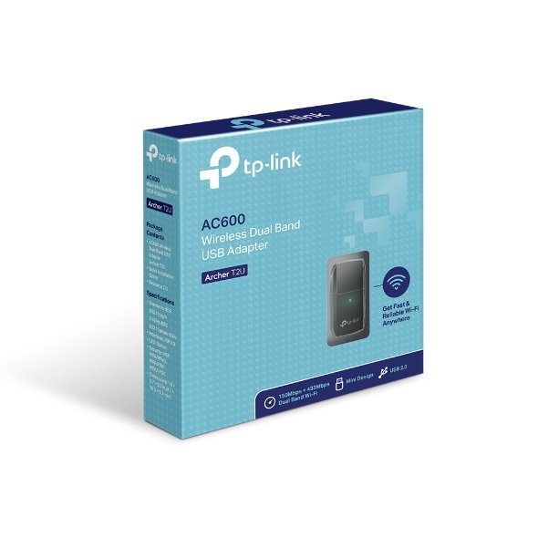 TP-Link Archer T2U - Adaptador WiFi USB AC600 Dual Band