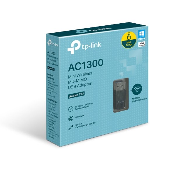 TP-Link Archer T3U - Adaptador WiFi USB 3.0 AC1300 Dual Band