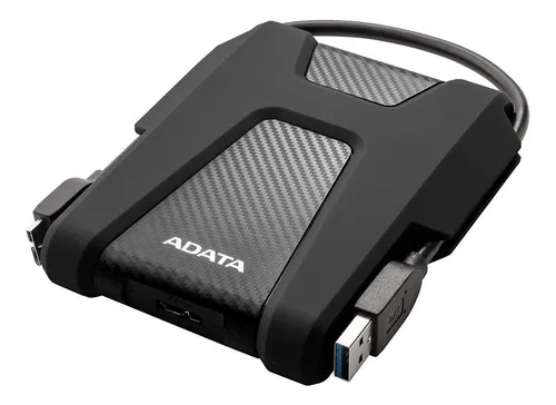 Disco Duro Externo ADATA HD680 1TB USB 3.1 – Antigolpes, Negro