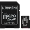 MicroSD Kingston 256GB Canvas Select Plus V30 A1 Clase 10 – con adaptador