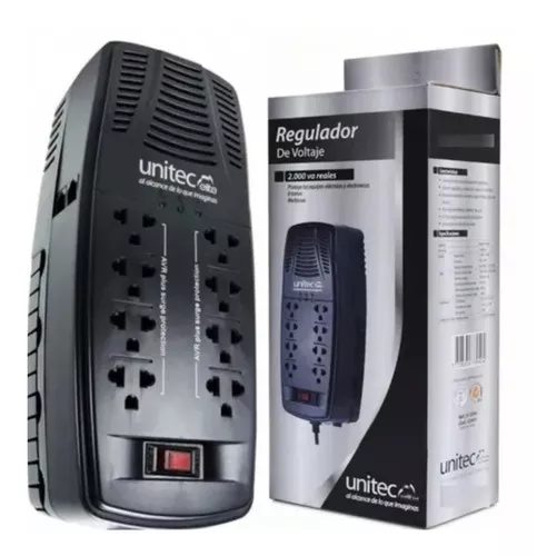 Regulador de Voltaje Automático Unitec 2000VA/1000W – Protección Eficiente para tus Equipos Electrónicos