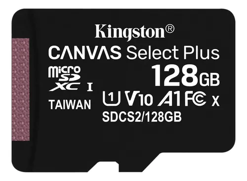 MicroSD Kingston Canvas Select Plus 128GB Clase 10 UHS-I