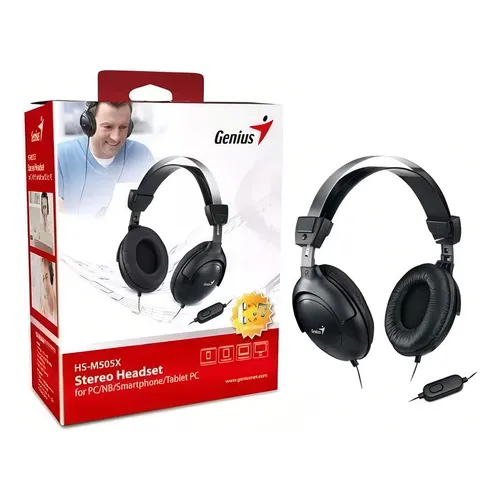 Genius HS-M505X – Diadema Estéreo con Micrófono y Conector de 3.5 mm