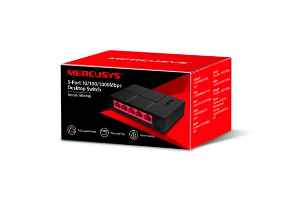 Mercusys MS105G - Switch Gigabit de 5 Puertos Compacto y Económico