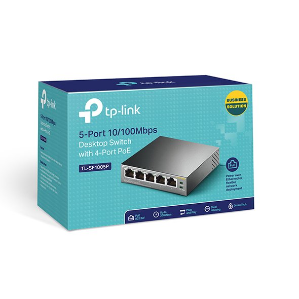 TP-Link TL-SF1005P - Switch Fast Ethernet 5 Puertos con PoE (4 Puertos PoE)