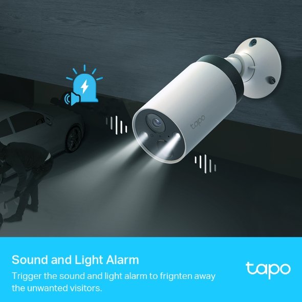 TP-Link Tapo C420S1 – Cámara de Seguridad Wi-Fi 2K QHD con Batería Recargable y Visión Nocturna a Color