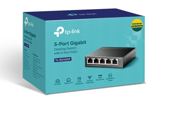 TP-Link TL-SG1005P - Switch Gigabit 5 Puertos con 4 Puertos PoE (IEEE 802.3af/at)