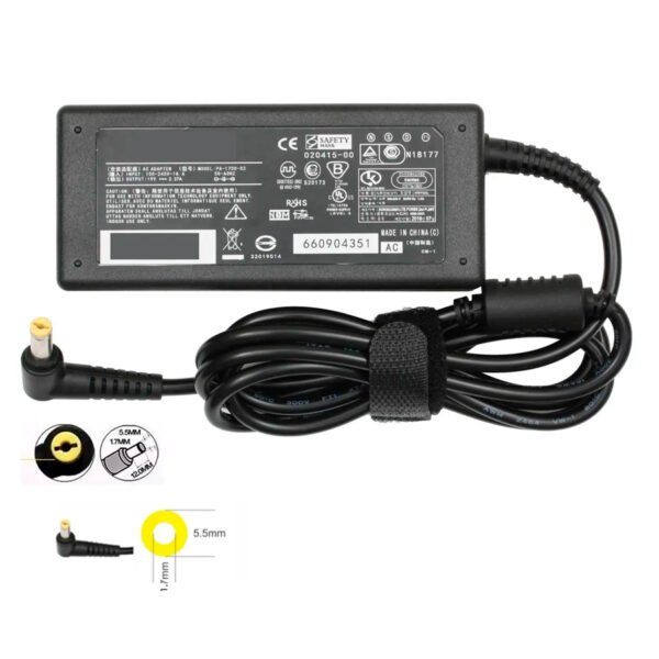 Cargador para Acer 19V 3.42A BSKAC01 – Punta 5.5 x 1.7 L Amarilla