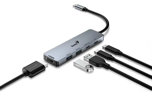 HUB GENIUS UH-500 5 en 1 con USB Tipo-C