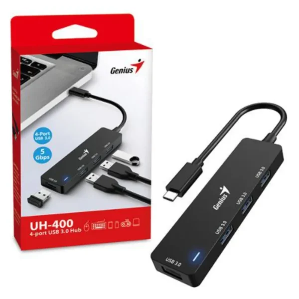 HUB USB-C GENIUS UH-400 DE 4 PUERTOS