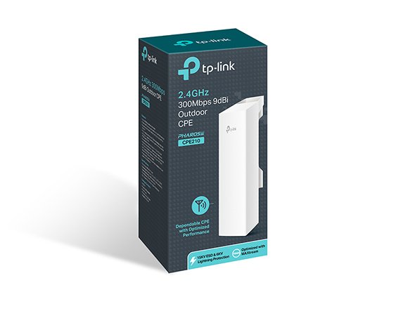 ACCESS POINT TP-LINK CPE210 EXTERIOR 2.4GHZ 300MBPS 9DBI