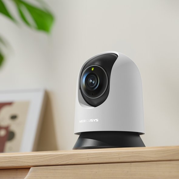 CÁMARA MERCUSYS DE SEGURIDAD WI-FI PARA EL HOGAR CON MOVIMIENTO HORIZONTAL Y VERTICAL
