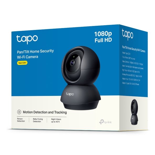 Cámara de Exterior TP-Link Tapo C201 – Wi-Fi 2K QHD, Visión Nocturna a Color y Detección por IA