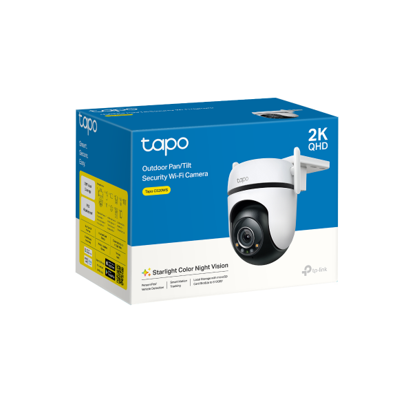 Cámara de Exterior TP-Link Tapo C520WS – Wi-Fi 2K QHD, Visión Nocturna a Color y Detección Inteligente