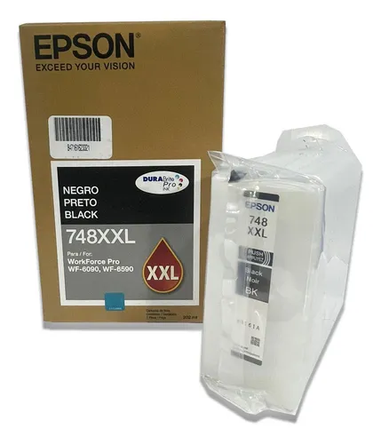 CARTUCHO DE TINTA EPSON BLACK T748XXL120-AL PARA WORKFORCE WF-6090 / WF-6590